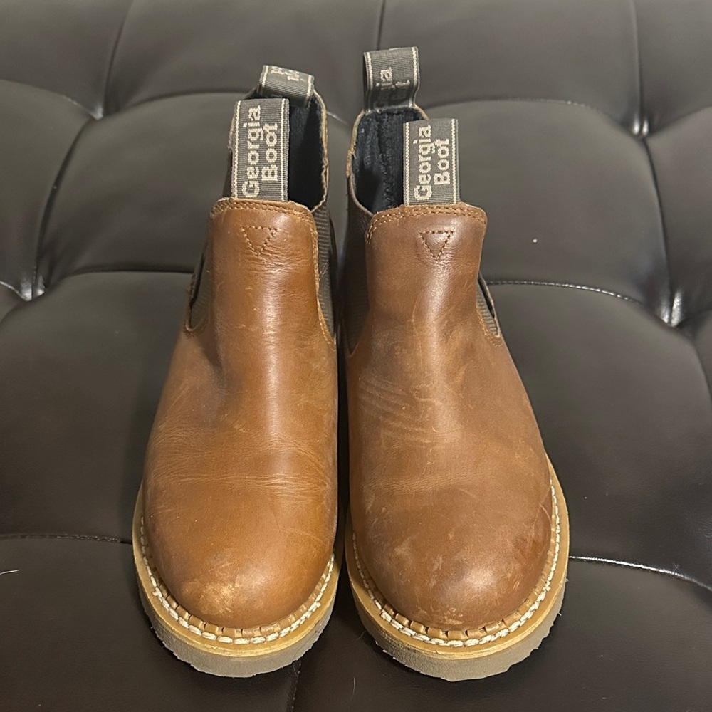 Georgia Boot Brown Leather Boots - Picture 6 of 6
